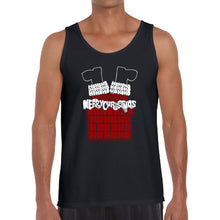 Load image into Gallery viewer, Chimney Santa - Men&#39;s Word Art Tank Top