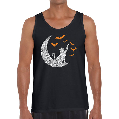 Halloween Cat Moon - Men's Word Art Tank Top