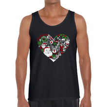 Load image into Gallery viewer, Christmas Themed Heart - Men's Word Art Tank Top