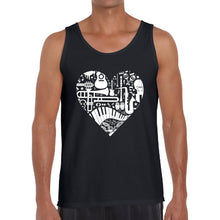 Load image into Gallery viewer, Musical Instrument Heart - Men's Word Art Tank Top
