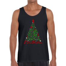 Load image into Gallery viewer, Holiday Christmas Tree - Men's Word Art Tank Top