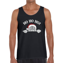 Load image into Gallery viewer, Peeking Santa - Men's Word Art Tank Top