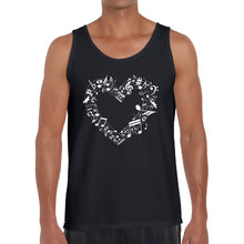 Load image into Gallery viewer, Sheet Music Heart - Men's Word Art Tank Top