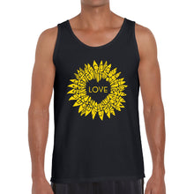 Load image into Gallery viewer, Sunflower Love - Men's Word Art Tank Top