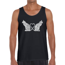 Load image into Gallery viewer, Cat Tail Hearts - Men&#39;s Word Art Tank Top