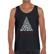 Load image into Gallery viewer, Paw Christmas Tree - Men&#39;s Word Art Tank Top