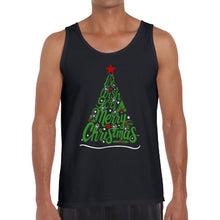 Load image into Gallery viewer, We Wish You A Merry Christmas - Men's Word Art Tank Top