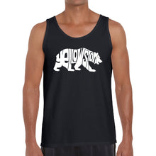 Load image into Gallery viewer, Yellowstone Bear - Men's Word Art Tank Top