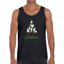 Load image into Gallery viewer, Meowy Christmas Tree - Men&#39;s Word Art Tank Top