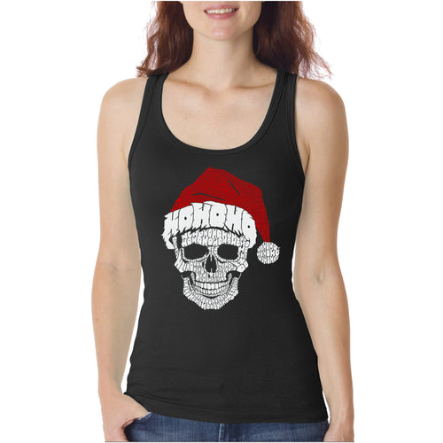 Santa Skull - Women's Word Art Tank Top