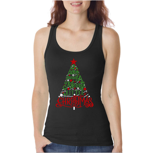 Have Yourself a Merry Little Christmas - Women's Word Art Tank Top