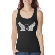 Load image into Gallery viewer, Cat Tail Hearts - Women&#39;s Word Art Tank Top