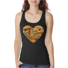 Load image into Gallery viewer, Thanksgiving Heart - Women&#39;s Word Art Tank Top