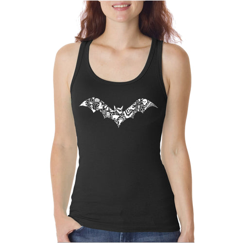 Halloween Bat - Women's Word Art Tank Top