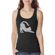 Load image into Gallery viewer, Stretching Cat - Women&#39;s Word Art Tank Top