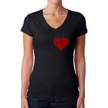 Load image into Gallery viewer, All You Need is Love - Women's Word Art V-Neck T-Shirt