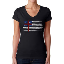 Load image into Gallery viewer, UNDERGOD - Women's Word Art V-Neck T-Shirt