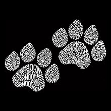Load image into Gallery viewer, Women&#39;s Plus Size Word Art V-Neck - Woof Paw Prints