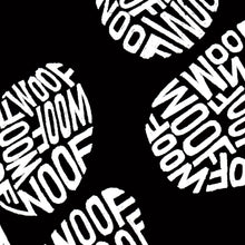 Load image into Gallery viewer, Women&#39;s Plus Size Word Art V-Neck - Woof Paw Prints