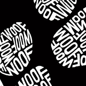 Women's Plus Size Word Art V-Neck - Woof Paw Prints