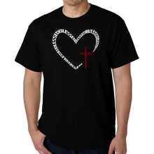 Load image into Gallery viewer, Blessed Heart - Men's Word Art T-Shirt