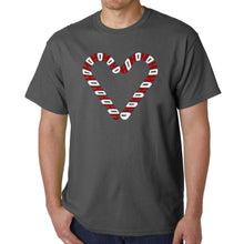 Load image into Gallery viewer, Candy Canes - Men's Word Art T-Shirt