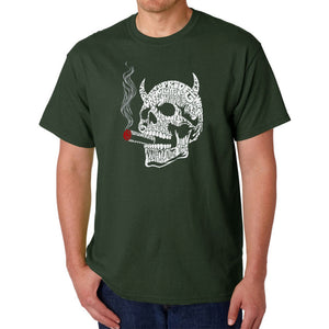 7 Deadly Sins Skull - Men's Word Art T-Shirt