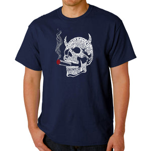 7 Deadly Sins Skull - Men's Word Art T-Shirt