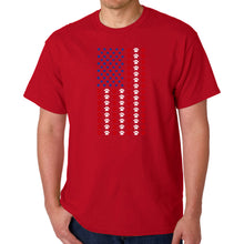 Load image into Gallery viewer, Paws Flag - Men&#39;s Word Art T-Shirt