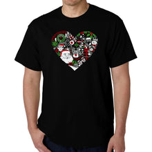 Load image into Gallery viewer, Christmas Themed Heart - Men's Word Art T-Shirt