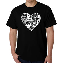 Load image into Gallery viewer, Musical Instrument Heart - Men's Word Art T-Shirt