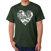 Load image into Gallery viewer, Musical Instrument Heart - Men's Word Art T-Shirt