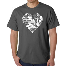 Load image into Gallery viewer, Musical Instrument Heart - Men's Word Art T-Shirt