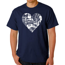 Load image into Gallery viewer, Musical Instrument Heart - Men's Word Art T-Shirt