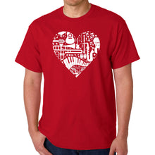 Load image into Gallery viewer, Musical Instrument Heart - Men's Word Art T-Shirt