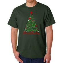 Load image into Gallery viewer, Holiday Christmas Tree - Men's Word Art T-Shirt