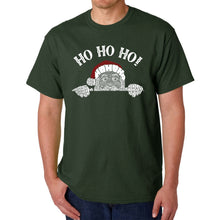 Load image into Gallery viewer, Peeking Santa - Men's Word Art T-Shirt