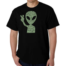 Load image into Gallery viewer, Peace Alien - Men's Word Art T-Shirt