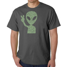 Load image into Gallery viewer, Peace Alien - Men's Word Art T-Shirt
