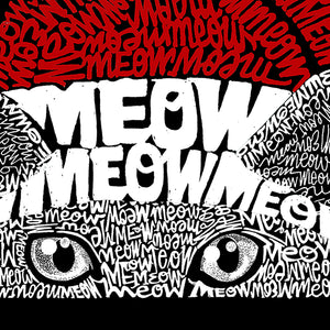 Christmas Peeking Cat - Women's Plus Size Word Art T-Shirt