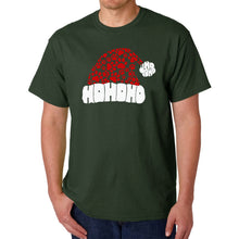 Load image into Gallery viewer, Paw Print Santa Hat - Men's Word Art T-Shirt