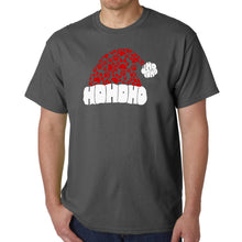 Load image into Gallery viewer, Paw Print Santa Hat - Men's Word Art T-Shirt