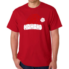 Load image into Gallery viewer, Paw Print Santa Hat - Men's Word Art T-Shirt