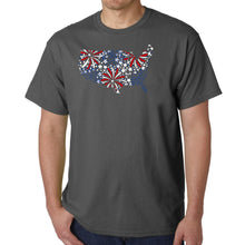 Load image into Gallery viewer, USA Fireworks - Men's Word Art T-Shirt