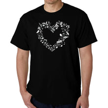 Load image into Gallery viewer, Sheet Music Heart - Men's Word Art T-Shirt