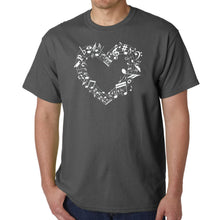 Load image into Gallery viewer, Sheet Music Heart - Men's Word Art T-Shirt