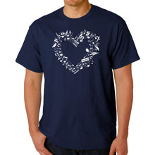 Load image into Gallery viewer, Sheet Music Heart - Men's Word Art T-Shirt