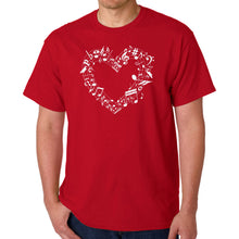 Load image into Gallery viewer, Sheet Music Heart - Men's Word Art T-Shirt