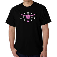 Load image into Gallery viewer, Cowgirl Cowskull - Men's Word Art T-Shirt