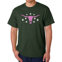 Load image into Gallery viewer, Cowgirl Cowskull - Men's Word Art T-Shirt